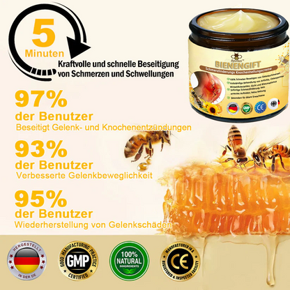 ✅ Offizieller Shop: flysmus™ Bienengift-Schmerzlinderungs Knochenheilungs Creme 👨‍⚕️Zertifiziert von der Bundesinstitut für Arzneimittel und Medizinprodukte (BfArM)