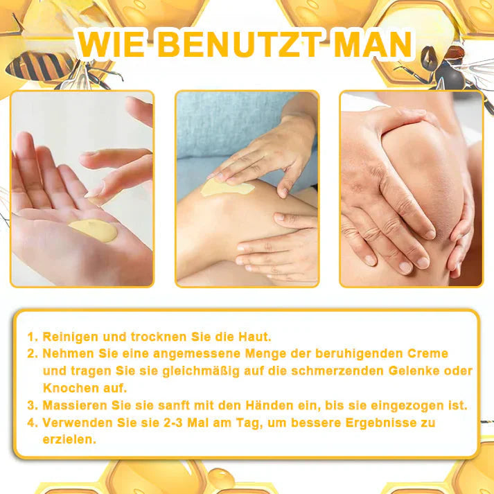 ✅ Offizieller Shop: flysmus™ Bienengift-Schmerzlinderungs Knochenheilungs Creme 👨‍⚕️Zertifiziert von der Bundesinstitut für Arzneimittel und Medizinprodukte (BfArM)