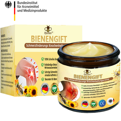 ✅ Offizieller Shop: flysmus™ Bienengift-Schmerzlinderungs Knochenheilungs Creme 👨‍⚕️Zertifiziert von der Bundesinstitut für Arzneimittel und Medizinprodukte (BfArM)